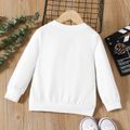 Toddler Girl Letter Face Graphic Print Pullover Sweatshirt White image 2