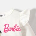 Barbie 3 Stück Baby Mädchen Flatterärmel Süß Langärmelig Baby-Sets pinkywhite image 3