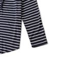 Maternity Stripe Button Long-sleeve Top Deep Blue image 4