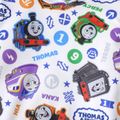 Thomas & Friends 2pcs Toddler Boy Allover Print Hoodie Sweatshirt and Letter Print Pants Set Blue image 3