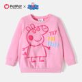 Peppa Pig Toddler Girl puff print Letter Print Pullover Sweatshirt Pink image 1