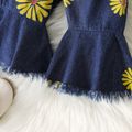 100% Cotton Baby Girl Allover Floral Print Flared Jeans Blue image 5