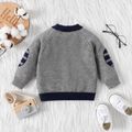 Baby Boy Color Contrast Knitted Sweater Cardigan Grey image 2