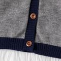Baby Boy Color Contrast Knitted Sweater Cardigan Grey image 4
