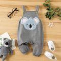 Baby Boy/Girl Koala Embroidered Grey Overalls DeepGery image 1