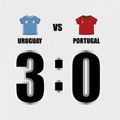 Family Matching Short-sleeve Graphic White Football T-shirts (URUGUAY VS PORTUGAL) White
