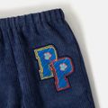 PAW Patrol 2pcs Toddler Boy Colorblock Pullover Sweatshirt and Embroidered Corduroy Pants Set blueblack image 5