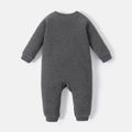 Justice League Baby Boy Thickened Quilted Long-sleeve Graphic Jumpsuit Dark Grey image 3