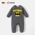 Justice League Baby Boy Thickened Quilted Long-sleeve Graphic Jumpsuit Dark Grey image 1