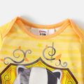 Harry Potter Baby Boy/Girl Stars Print Long-sleeve Spliced Graphic Striped Jumpsuit LightYellow image 3