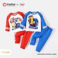 Thomas and Friends Baby Boy/Girl Raglan-sleeve Graphic T-shirt and Sweatpants Set Red image 2