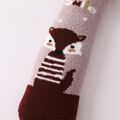 Baby Christmas Fluffy Trim Thick Long Stockings Purple
