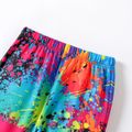 Kid Boy Painting Print Colorblock Elasticized Pants Black image 3