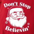 Christmas Family Matching 100% Cotton Long-sleeve Santa & Letter Print Red Sweatshirts Red image 4