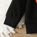 Halloween Baby Boy/Girl 100% Cotton Long-sleeve Glow In The Dark Pumpkin Face Print Sweatshirt Black