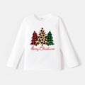 Go-Neat Water Repellent and Stain Resistant Mommy and Me Christmas Tree & Letter Print Long-sleeve Tee White image 3