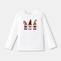 Go-Neat Water Repellent and Stain Resistant Mommy and Me Christmas Dwarf Print Long-sleeve Tee White image 3