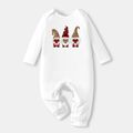 Go-Neat Water Repellent and Stain Resistant Mommy and Me Christmas Dwarf Print Long-sleeve Tee White image 4