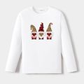 Go-Neat Water Repellent and Stain Resistant Mommy and Me Christmas Dwarf Print Long-sleeve Tee White image 2