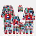 Christmas Family Matching Allover Print Long-sleeve Zipper Onesies Pajamas (Flame Resistant) Colorful image 1