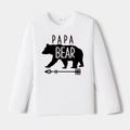 Go-Neat Water Repellent and Stain Resistant Family Matching Bear & Letter Print Long-sleeve Tee White image 2