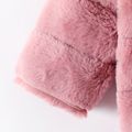 Baby Girl Pink Faux Fur Fluffy Long-sleeve Zipper Thermal Coat Light Pink image 5