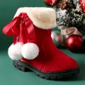 Toddler / Kid Christmas Pom Pom Decor Red Snow Boots Red image 3