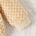 Baby Boy/Girl Thermal Fuzzy Long-sleeve Button Cardigan Apricot image 5