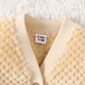Baby Boy/Girl Thermal Fuzzy Long-sleeve Button Cardigan Apricot image 3