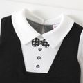 Baby Boy Colorblock Long-sleeve Faux-two Jumpsuit BlackandWhite image 3