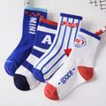 4-pairs Toddler / Kid Letter Graphic Crew Socks Set Multi-color image 1