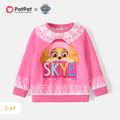 PAW Patrol Toddler Girl/Boy Christmas Snowflake Print Sweatshirt Pink image 1