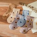 5 pares de meias de alface para bebê/criança/criança Cinzento image 1