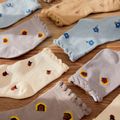5-pairs Baby / Toddler / Kid Lettuce Trim Socks Grey image 5