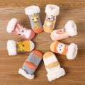 Baby / Toddler Fluffy Trim Cartoon Non-slip Socks Pale Yellow image 2