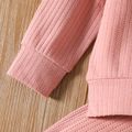 2pcs Toddler Girl Sweet Ruffled Pink Sweatshirt and Elasticized Pants Set Pink image 5
