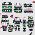 Christmas Family Matching Allover Print Long-sleeve Snug Fit Pajamas Sets Colorful image 1