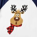 Christmas Family Matching Short-sleeve Deer Graphic Allover Print Pajamas Sets (Flame Resistant) blueblack image 4