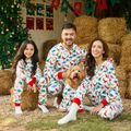 Christmas Dinosaur Print Family Matching Long-sleeve Hooded Onesies Pajamas Sets (Flame Resistant) Multi-color image 3