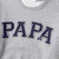 Family Matching Thermal Lined Long-sleeve Letter Print Sweatshirt with Pocket ColorBlock image 4