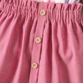 2pcs Toddler Girl Dinosaur Print Long-sleeve Tee and Button Design Pink Skirt Set Pink image 5