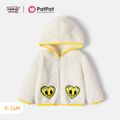 Looney Tunes Baby Boy/Girl Animal Embroidered Hooded Long-sleeve Thermal Fuzzy Jacket OffWhite image 1