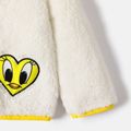 Looney Tunes Baby Boy/Girl Animal Embroidered Hooded Long-sleeve Thermal Fuzzy Jacket OffWhite image 5