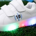 Toddler / Kid Dual Velcro White LED Casual Shoes White image 4