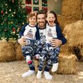 Christmas Family Matching Letter Print Raglan-sleeve Pajamas Sets (Flame Resistant) ColorBlock image 4