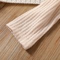 Kid Girl Basic Solid Color Textured Knit Sweater Almond Beige image 4