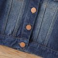 Baby Boy/Girl Fleece Collar Long-sleeve Denim Jacket Blue image 4