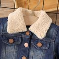 Baby Boy/Girl Fleece Collar Long-sleeve Denim Jacket Blue image 3