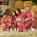 Traditional Christmas Print Family Matching Pajamas Sets（Flame resistant） Red