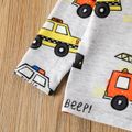 Toddler Boy Vehicle Print Long-sleeve Grey Tee flowergrey image 5